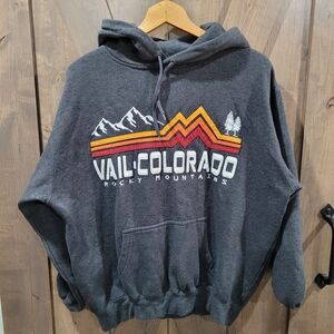 Vail Colorado Rocky Mountains Embroidered Trees Felt Detail Lettering M